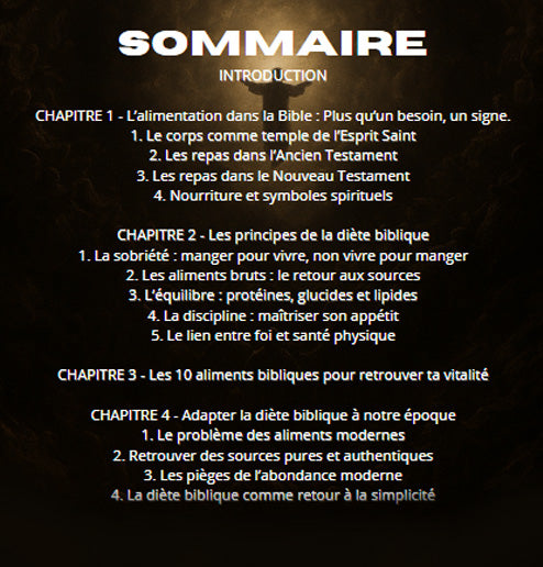 Ebook - Comprendre la diète biblique