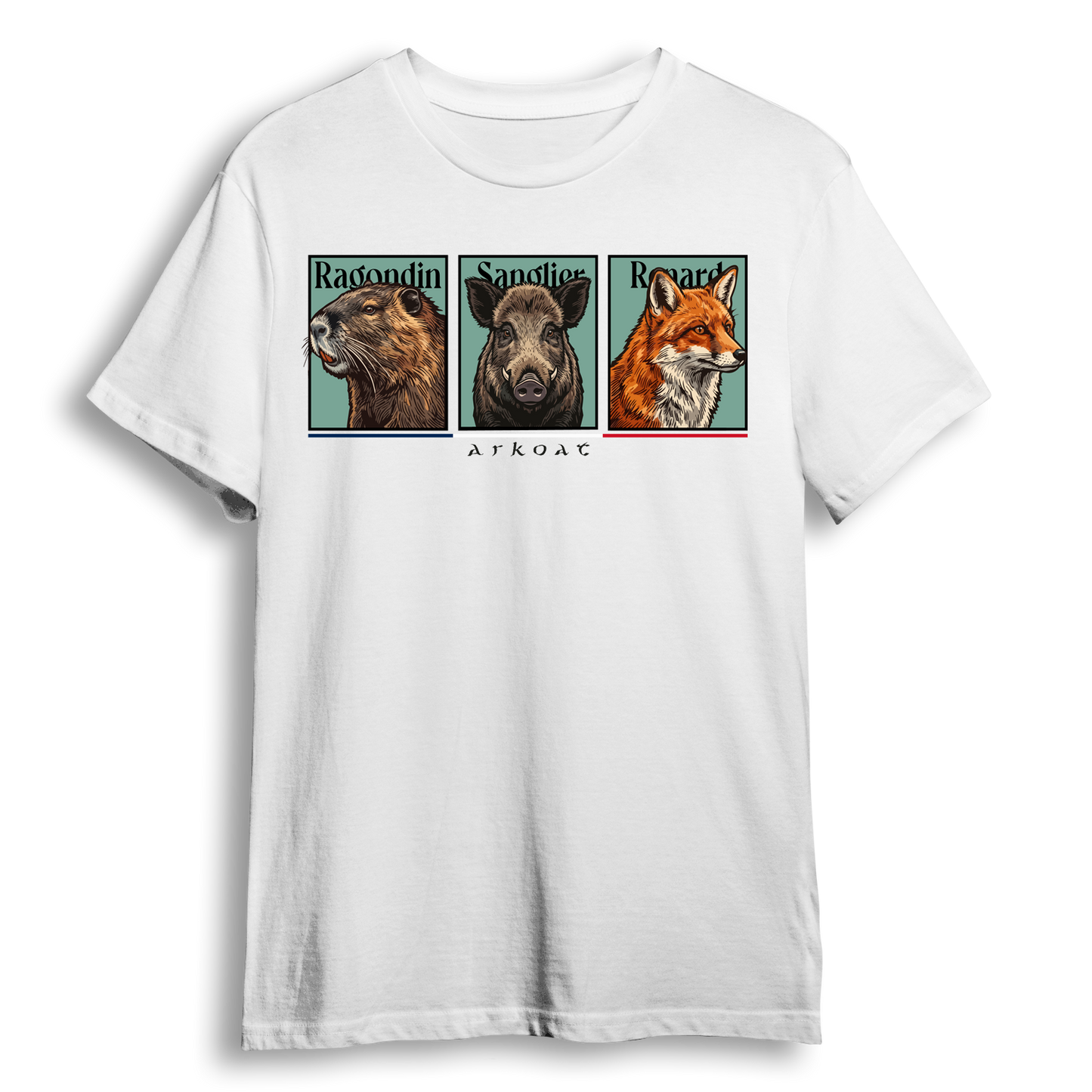 T-shirt de chasse - Ragondin, Sanglier & Renard