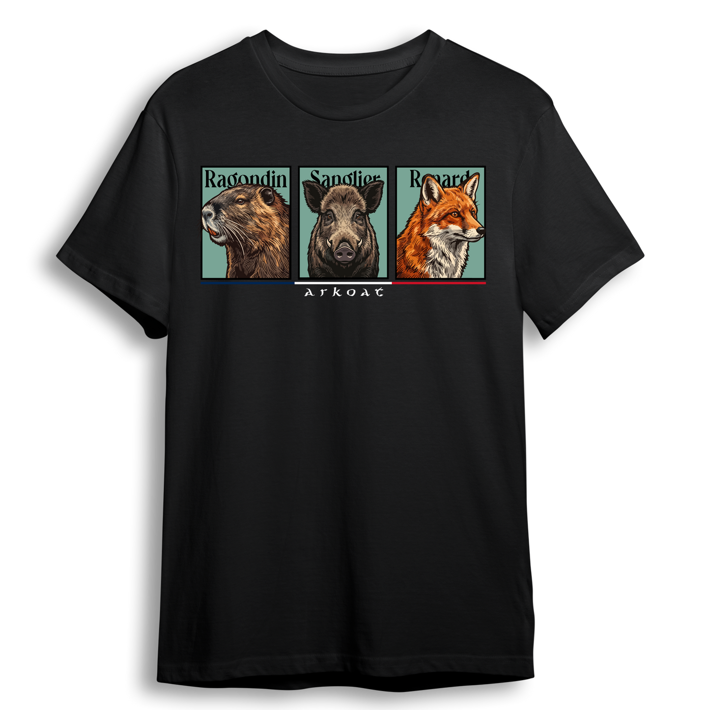T-shirt de chasse - Ragondin, Sanglier & Renard