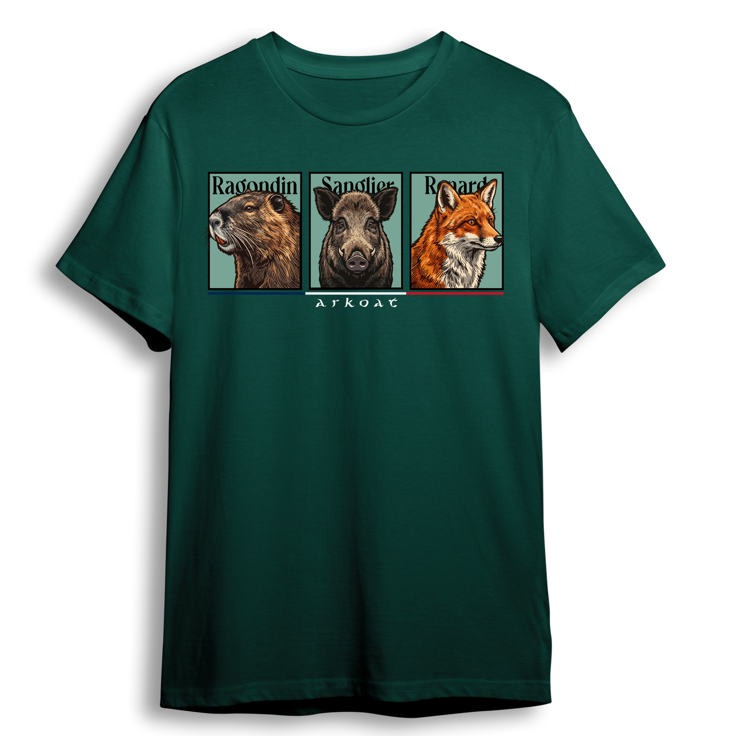 T-shirt de chasse - Ragondin, Sanglier & Renard